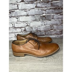 Bata Brown Leather Oxfords Derby Lace Up Rubber Sole Dress Shoes Men 47EU/14M US